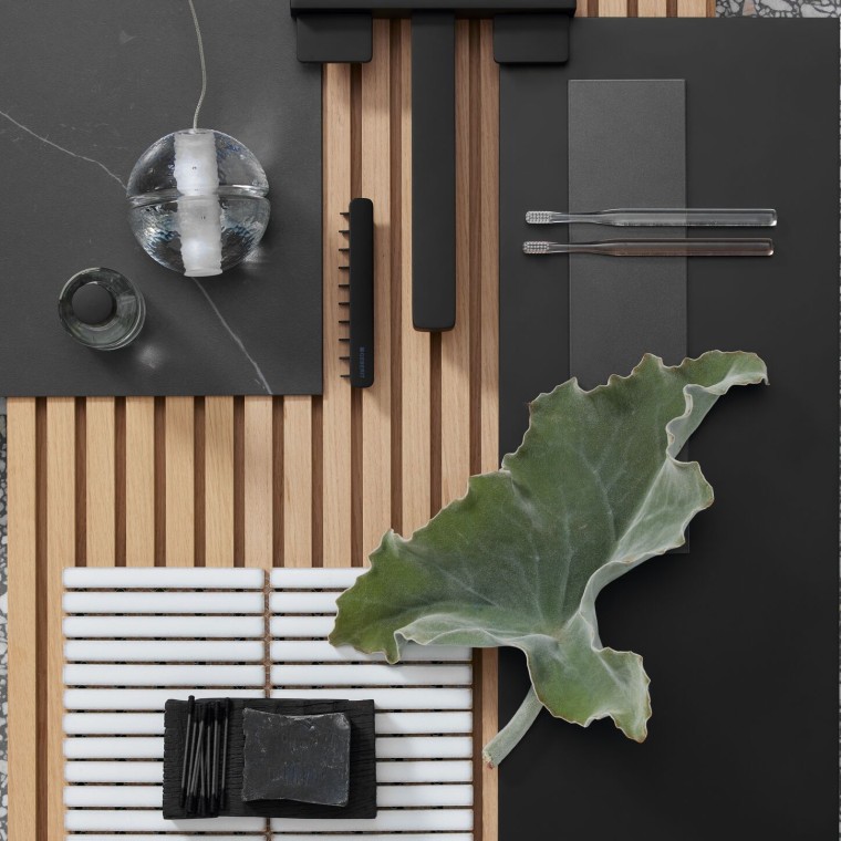 Moodboard mustilla sävyillä Moodboard mustilla sävyillä