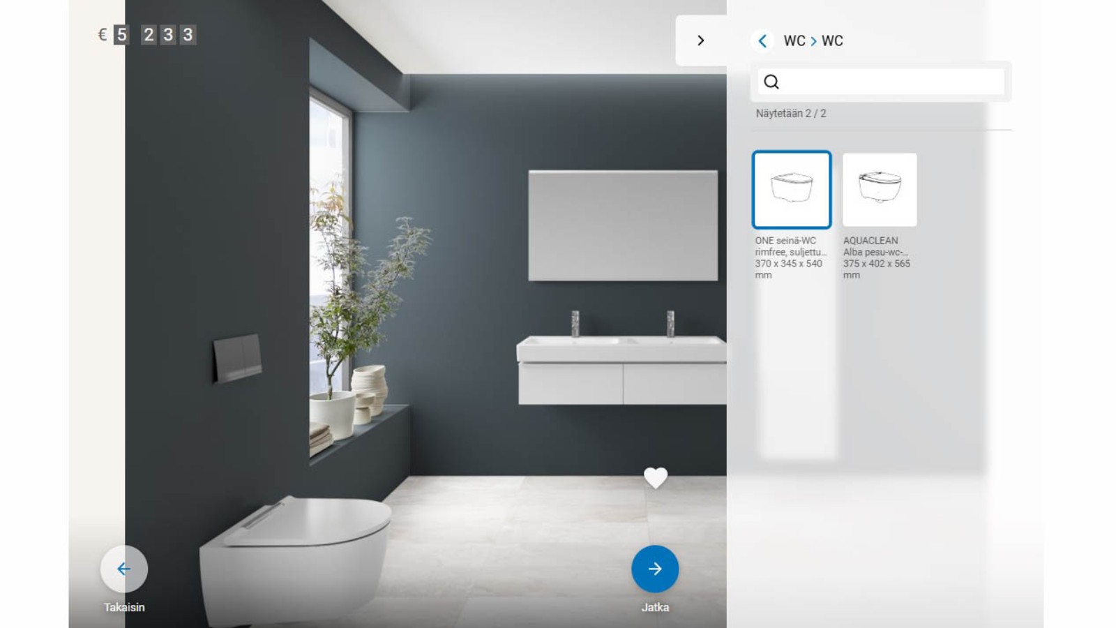 4. Valitse WC-mallisi 4. Valitse WC-mallisi