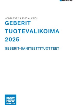 Geberit Saniteettituotteet tuotevalikoima 2025