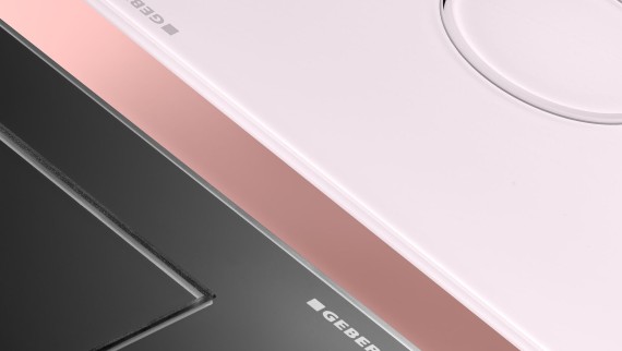 Geberit Sigma40 -huuhtelupainike, jonka syvyys on vain 4 mm. Geberit Sigma40 -huuhtelupainike, jonka syvyys on vain 4 mm.