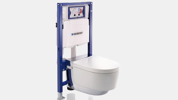 Geberit Duofix -seinä-wc-elementti ja Geberit AquaClean Mera