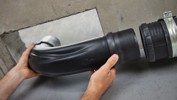 Geberit Silent-Pro SuperTube tilaa säästävä viemäriputki