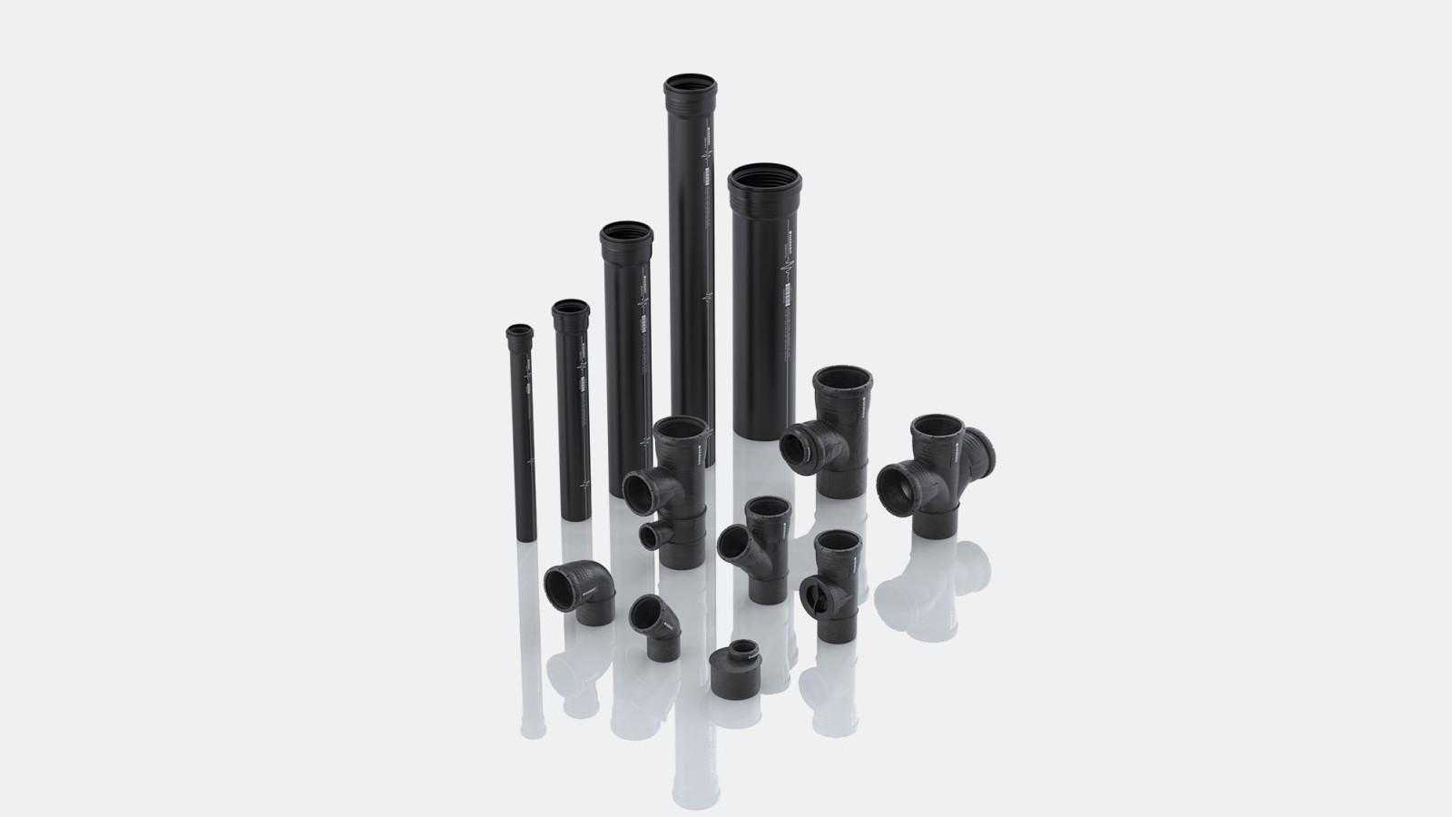 Fittings and pipelines in Geberit Silent-Pro drainage system Fittings and pipelines in Geberit Silent-Pro drainage system