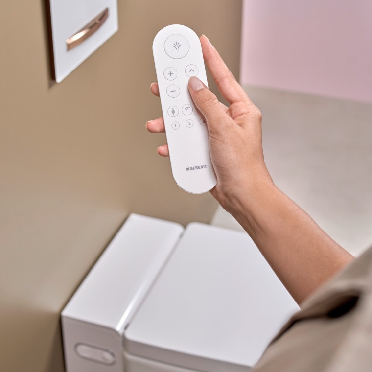 Geberit AquaClean Mera -kaukosäätimen ominaisuus Geberit AquaClean Mera -kaukosäätimen ominaisuus