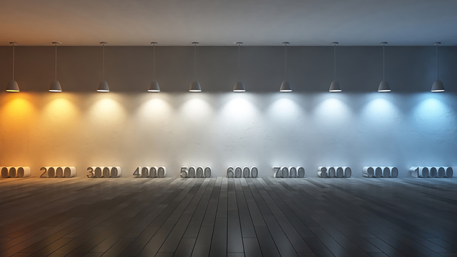 Kuva värilämpötiloista eri kelvin-arvoilla (© iStock.com/SuriyaKK) Kuva värilämpötiloista eri kelvin-arvoilla (© iStock.com/SuriyaKK)