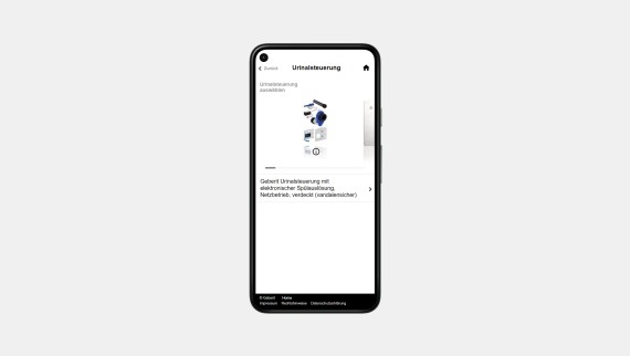Tuotetunnistin Urinaalien huuhtelulaite Tuotetunnistin Urinaalien huuhtelulaite