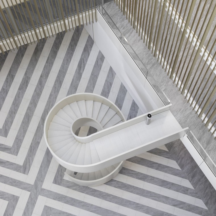 Keskusatrium toimii sekä kohtaamisalueena että ilmanvaihtojärjestelmän keskeisenä elementtinä (© Ana Skobe) Keskusatrium toimii sekä kohtaamisalueena että ilmanvaihtojärjestelmän keskeisenä elementtinä (© Ana Skobe)