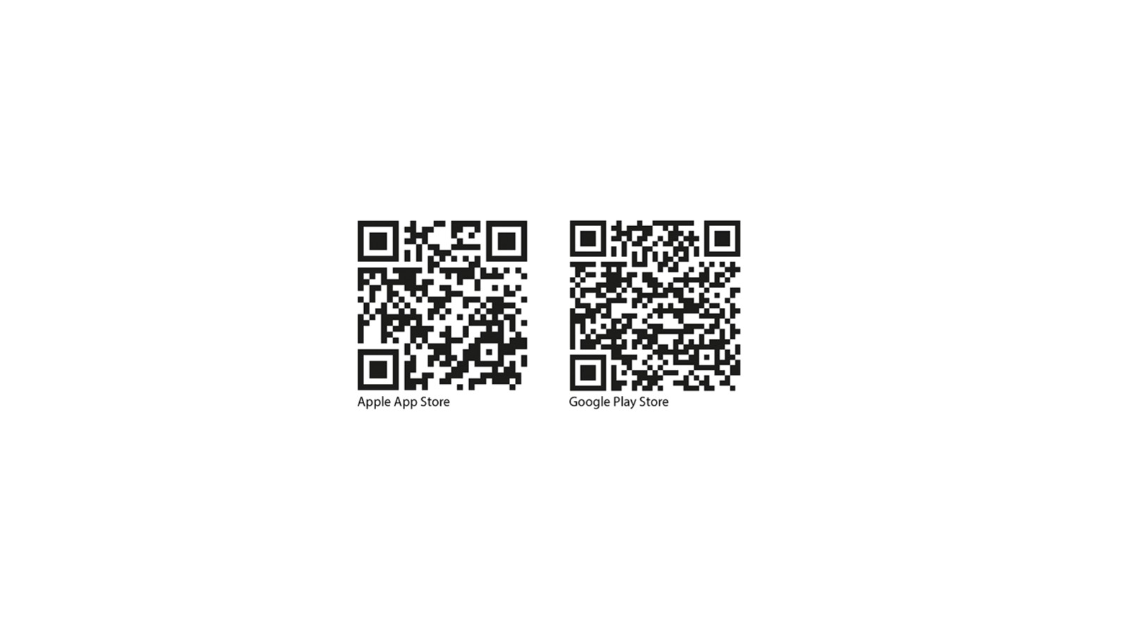 QR-koodi iOS Geberit Home -sovellusta ja Android Geberit Home -sovellusta varten. QR-koodi iOS Geberit Home -sovellusta ja Android Geberit Home -sovellusta varten.