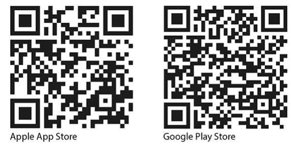 QR-koodi iOS Geberit Home -sovellusta ja Android Geberit Home -sovellusta varten.