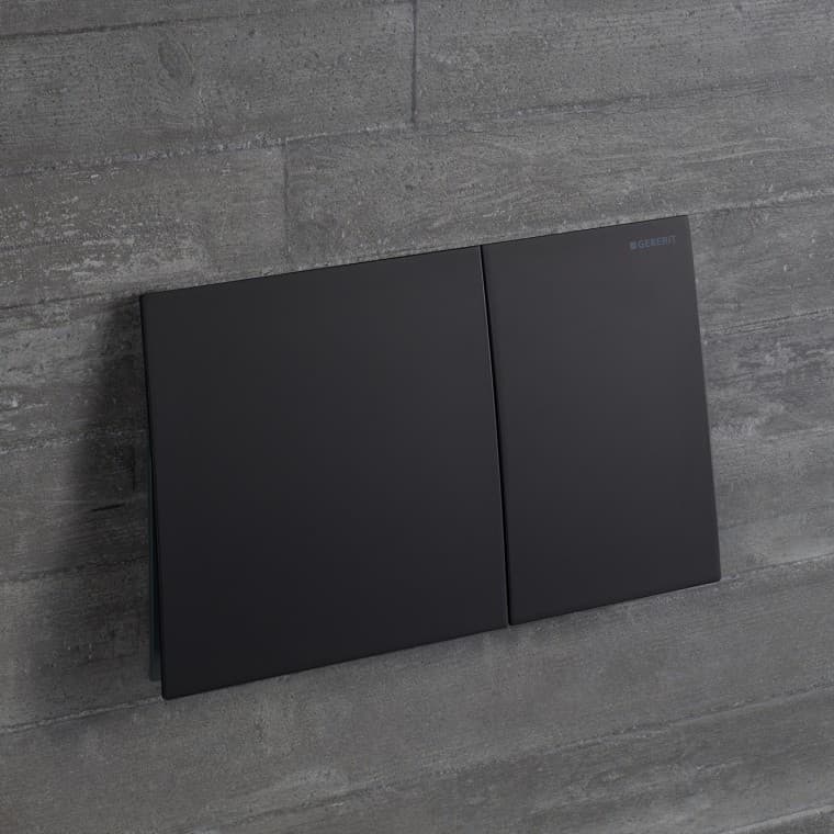 Sigma70-huuhtelupainike, mattamusta (© Geberit) Sigma70-huuhtelupainike, mattamusta (© Geberit)