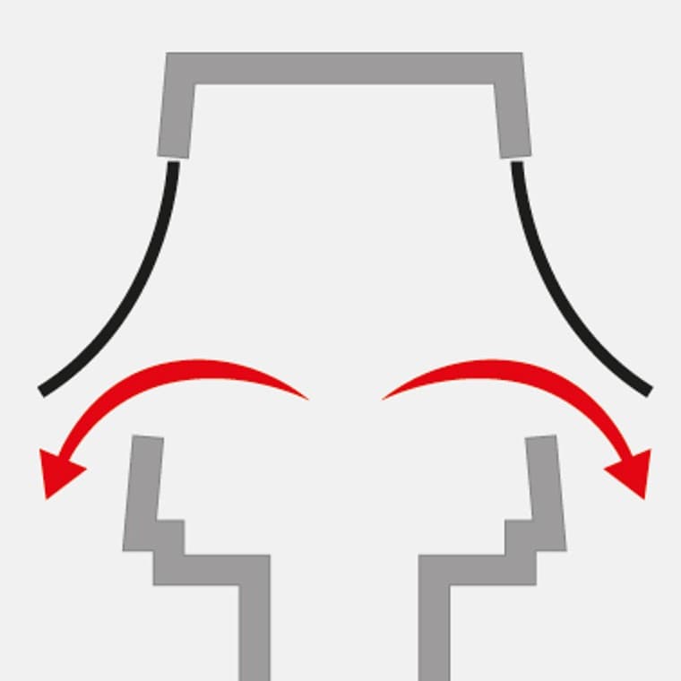 Myös viemäriputkistosta tuleva suuri ylipaine tasaantuu kalvojen avautumisen vaikutuksesta Myös viemäriputkistosta tuleva suuri ylipaine tasaantuu kalvojen avautumisen vaikutuksesta