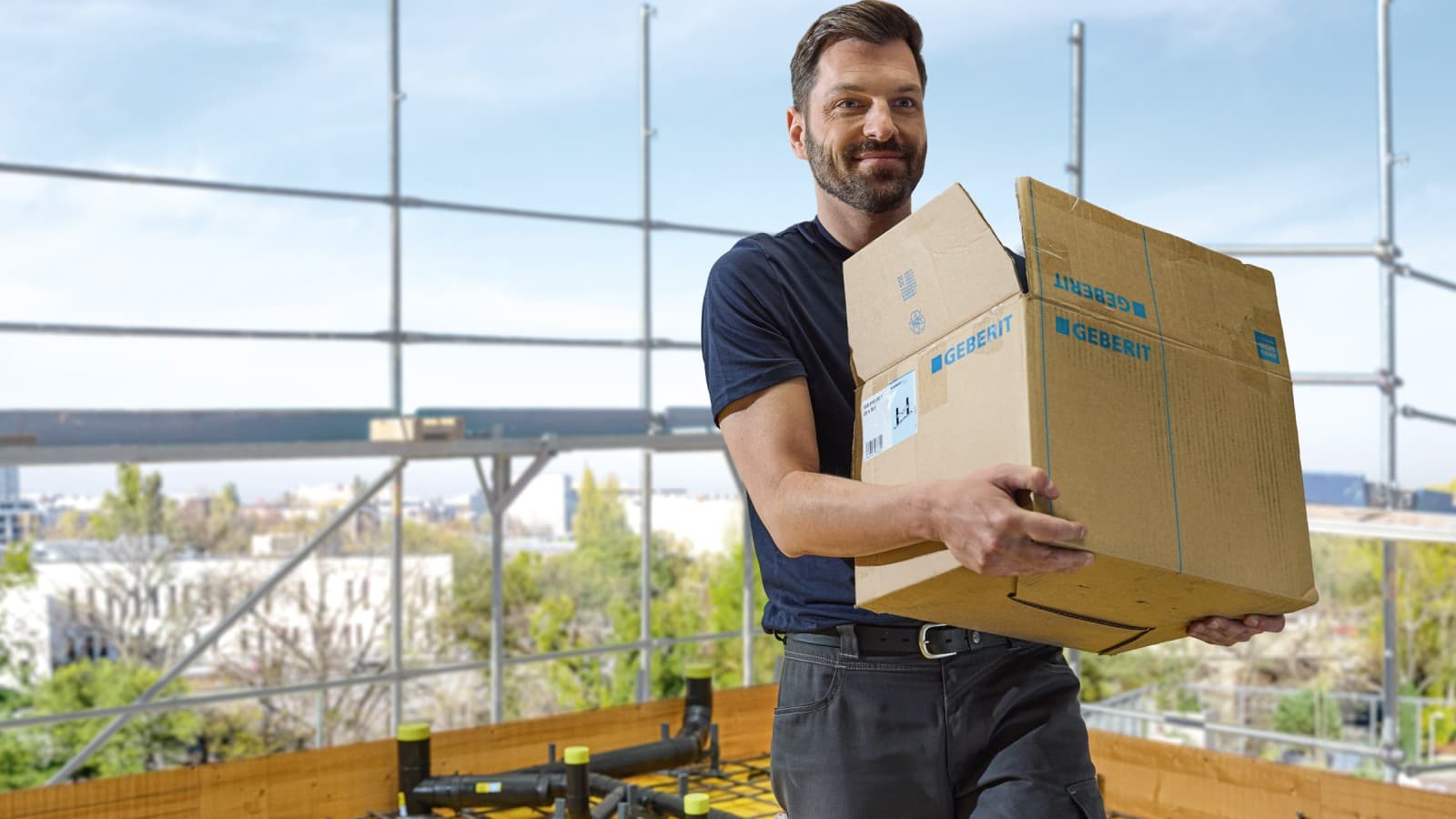 Geberit-valutuki on helpompi kuljettaa. Geberit-valutuki on helpompi kuljettaa.